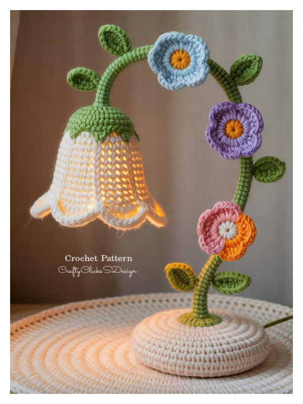 Flower Table Lamp Crochet Pattern