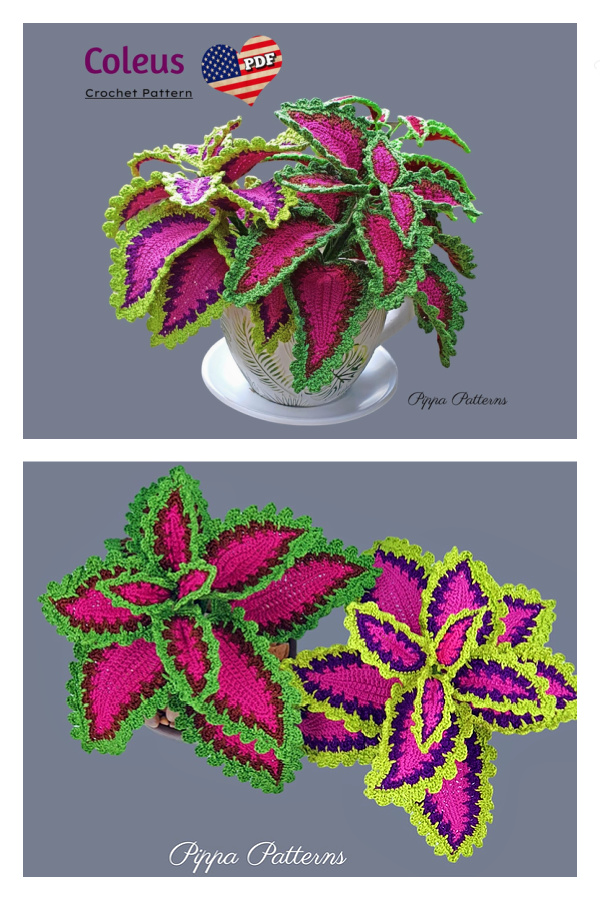 Realistic Alocasia Leaf Plant Bouquet Crochet Pattern