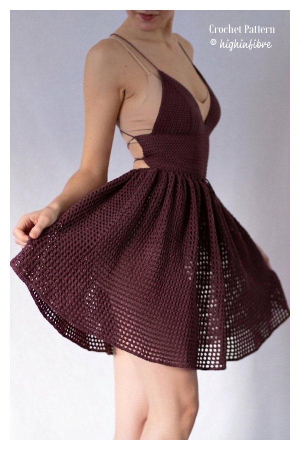 Summer Dresses with full skirt Crochet Pattern