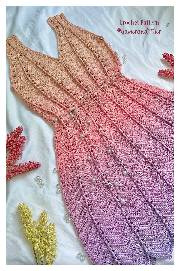 Meribella Summer Boho Top and Dress Crochet Pattern XS to XL