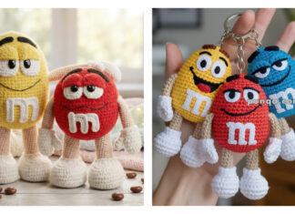 M&Ms Keychain Free Crochet Patterns & Paid M&Ms Keychain Free Crochet Patterns