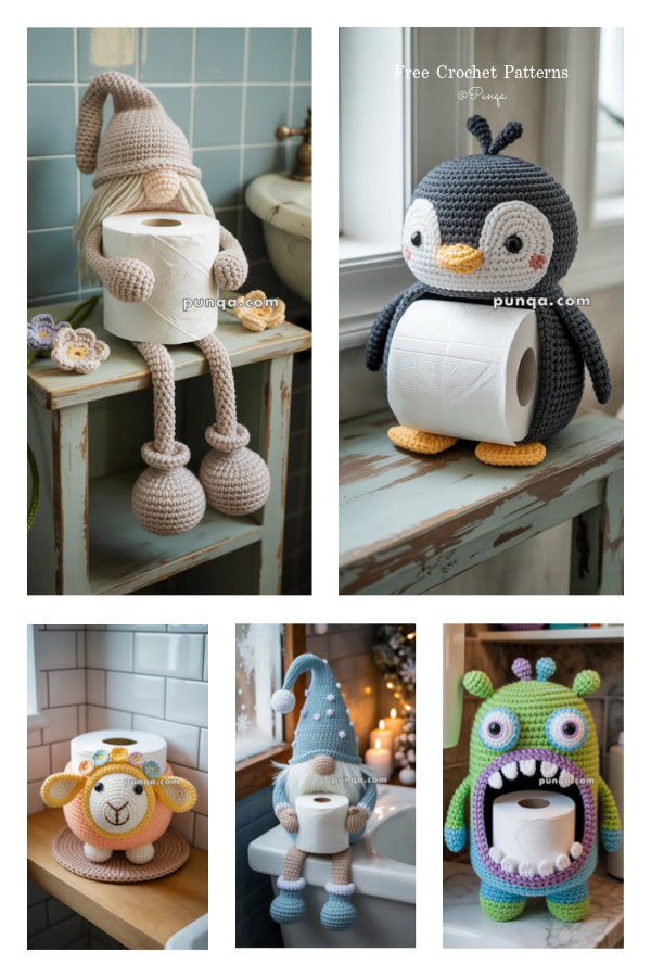 Toilet Roll Holder Free Crochet Patterns