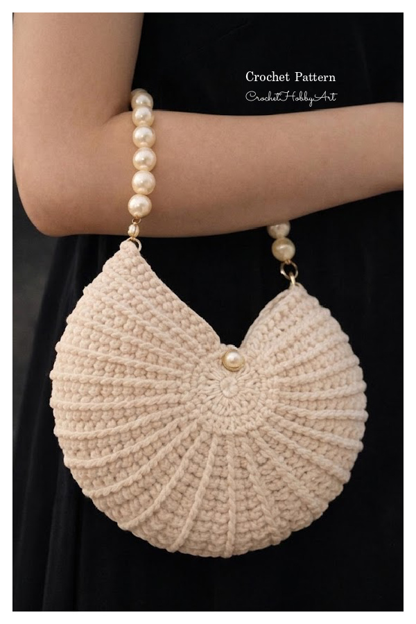 No Sew Nautilus Shell Crossbody Purse Crochet Pattern