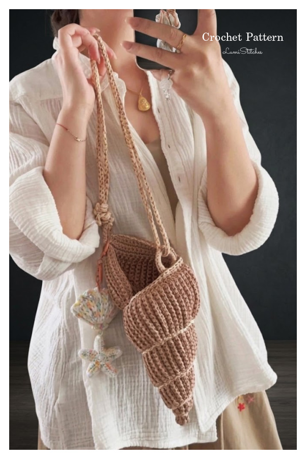 Seashell Spiral Conch Shell Bag Crochet Pattern