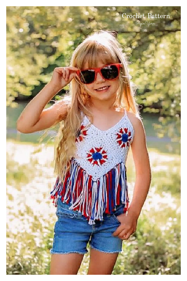 American Flag Halter Top Crochet Pattern