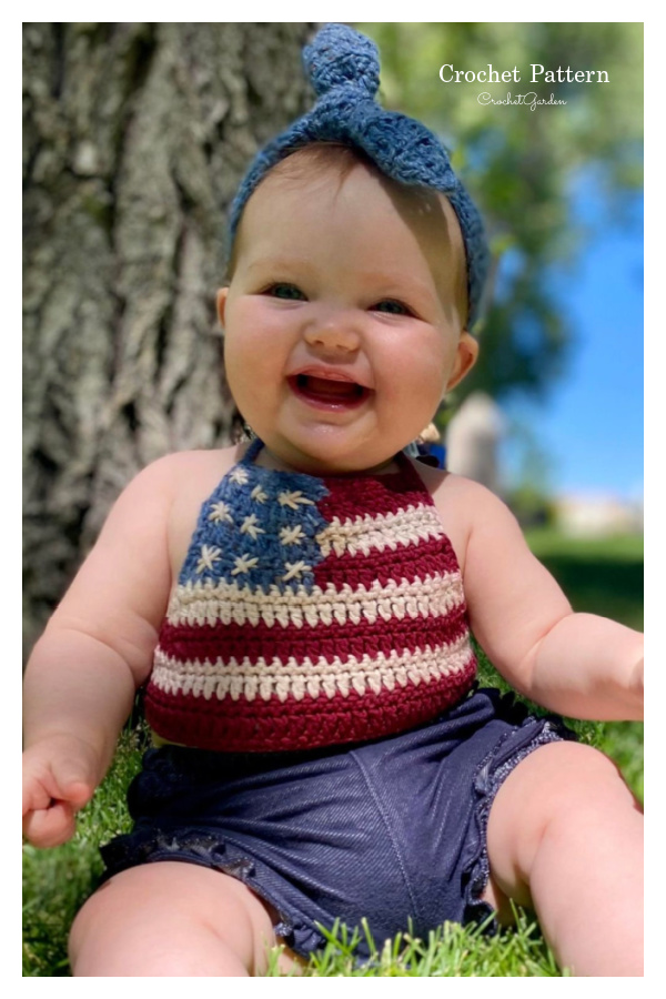 4th of July Patriotic Fringe Top Crochet Pattern
