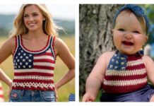 Patriotic American Flag Top Crochet Patterns Patriotic American Flag Top Crochet Patterns