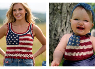 Patriotic American Flag Top Crochet Patterns Patriotic American Flag Top Crochet Patterns