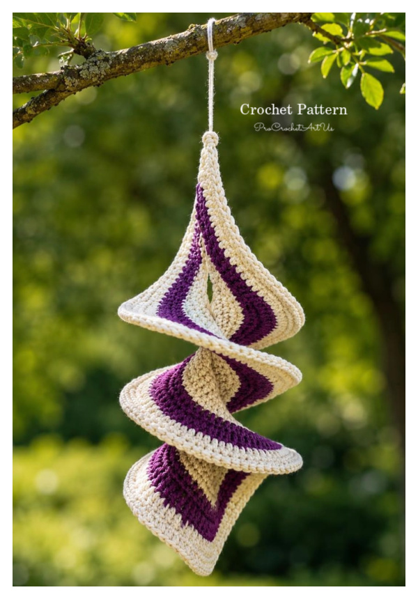 Spiral Hanging Wind Spinner Crochet Pattern