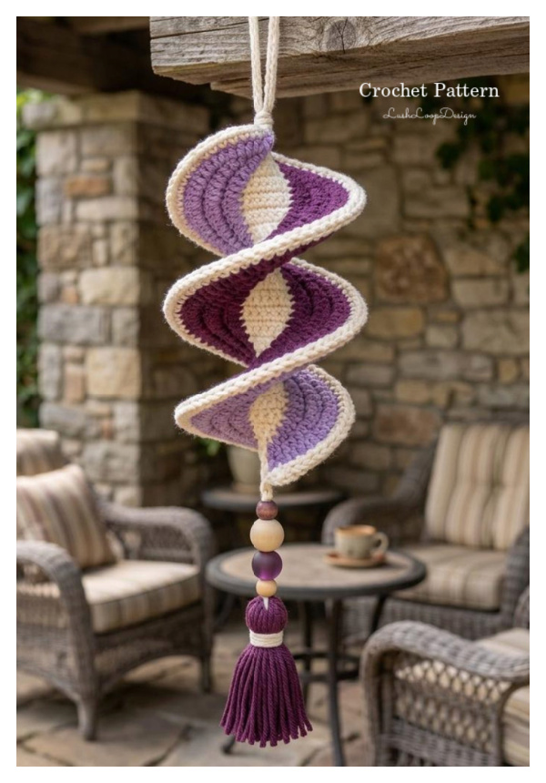 Easy Spiral Wind Spinner Crochet Pattern