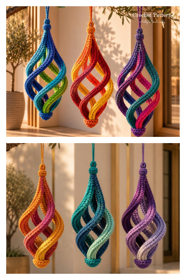 Triple Helix Crochet Wind Spinner Crochet Pattern