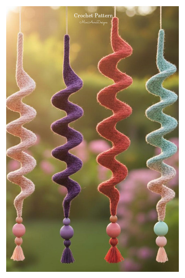 Colorful Spiral Wind Spinner Crochet Pattern