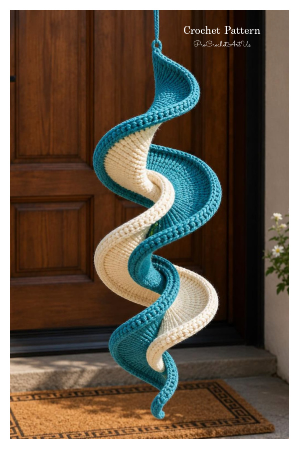Twisted Spiral Wind Spinner Ornament Crochet Pattern