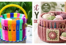 Handicraft Yarn Hook Bucket Organizer Crochet Patterns Handicraft Yarn Hook Bucket Organizer Crochet Patterns