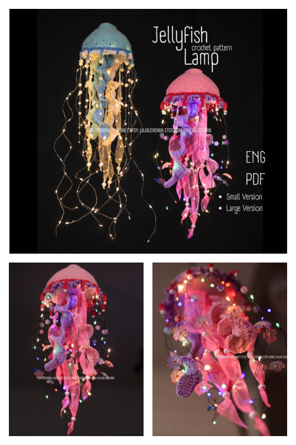 Hanging Jellyfish Light Crochet Pattern Hanging Jellyfish Light Crochet Pattern