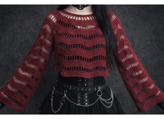 Long Sleeve Oversize Gothic Crop Sweater Crochet Pattern Long Sleeve Oversize Gothic Crop Sweater Crochet Pattern