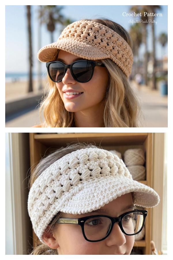 Braided Sun Visor Hat Crochet Pattern