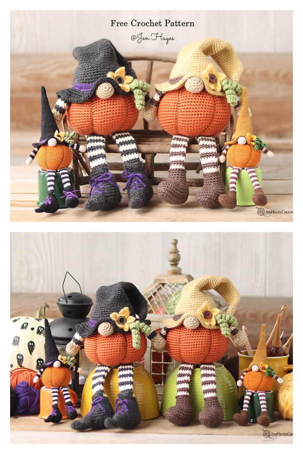 Amigurumi Halloween Pumpkin Gnome Free Crochet Pattern