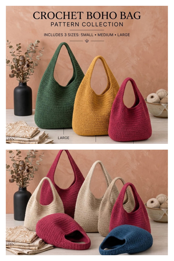 Easy Slouchy Hobo Bag Crochet Pattern