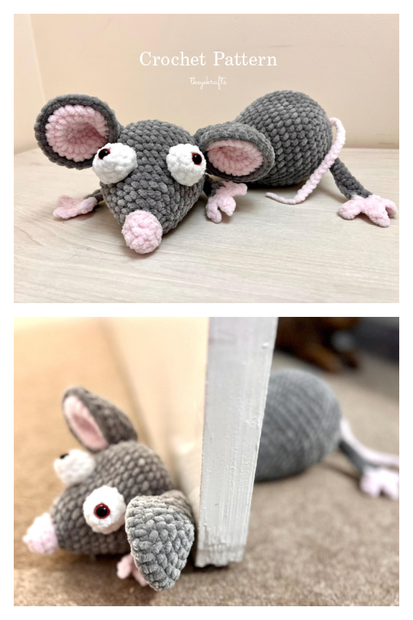 Mouse Door Stop Weighted Rodent Crochet Pattern