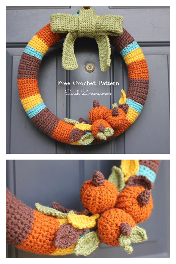 Fall Wreath Free Crochet Pattern