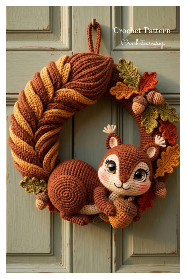 Squirrel Wreath Crochet Pattern