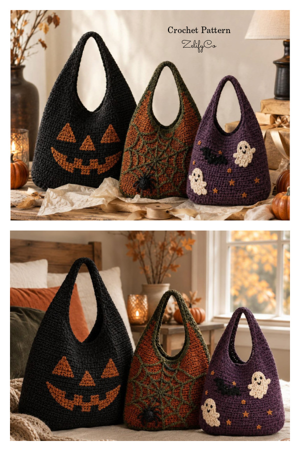 Halloween Hobo Bag Crochet Pattern