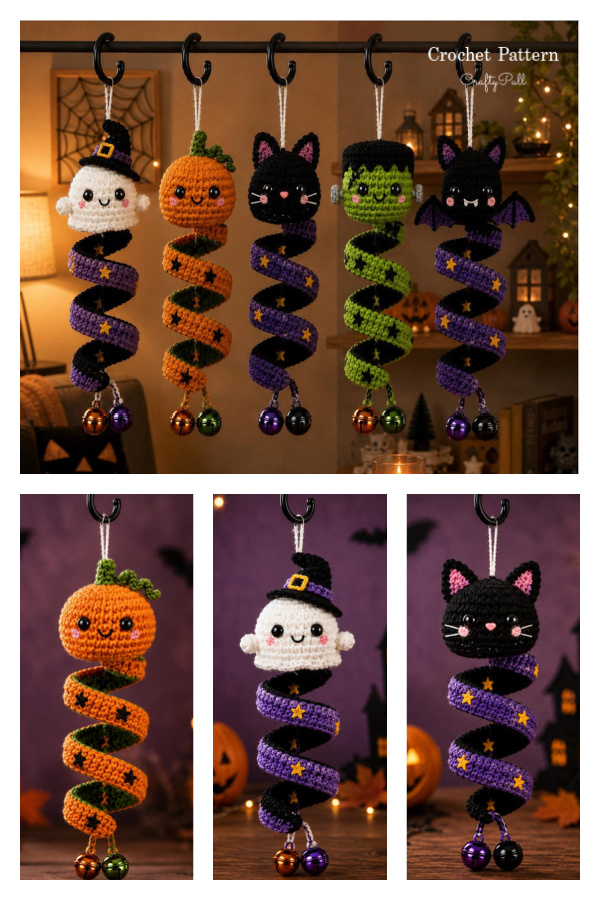 Halloween Spiral Ornament Crochet Pattern