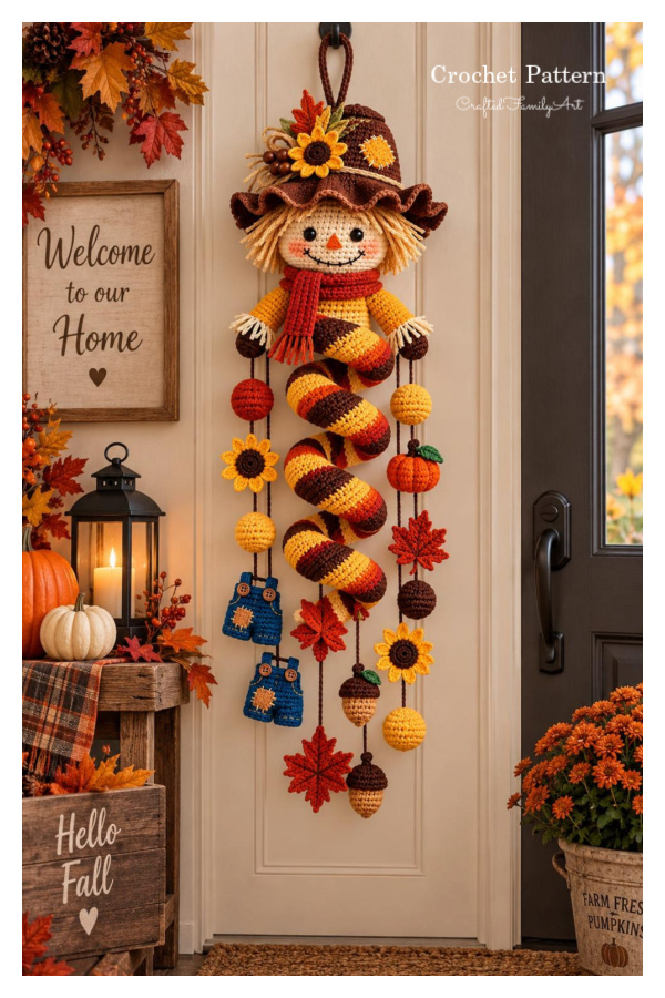 Halloween Scarecrow Spiral Crochet Pattern
