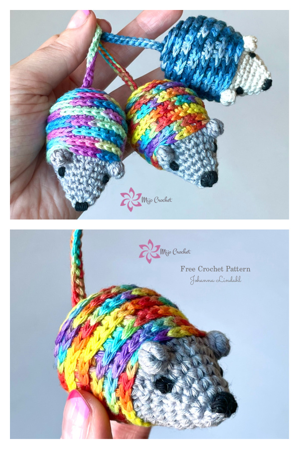 Rainbow Mouse Free Crochet Pattern