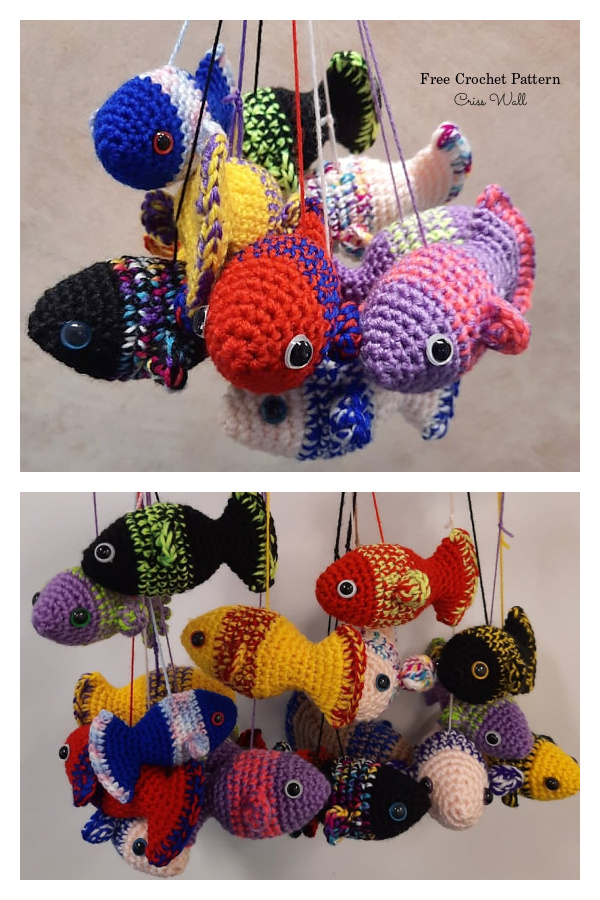 All in one FISH cat Toys Free Crochet Pattern