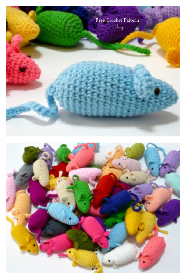 Mousie (with Catnip) Cat Toy Free Crochet Pattern