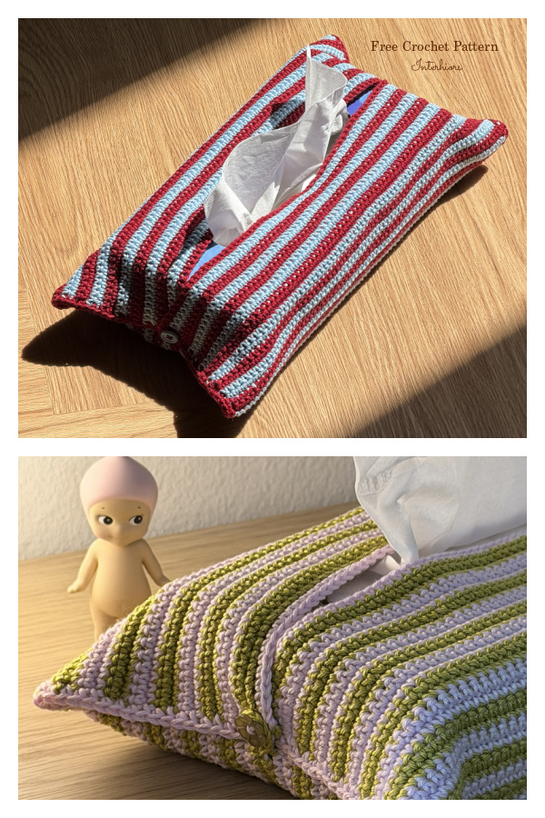 Sunday Stripes Tissue Cover Free Crochet Pattern